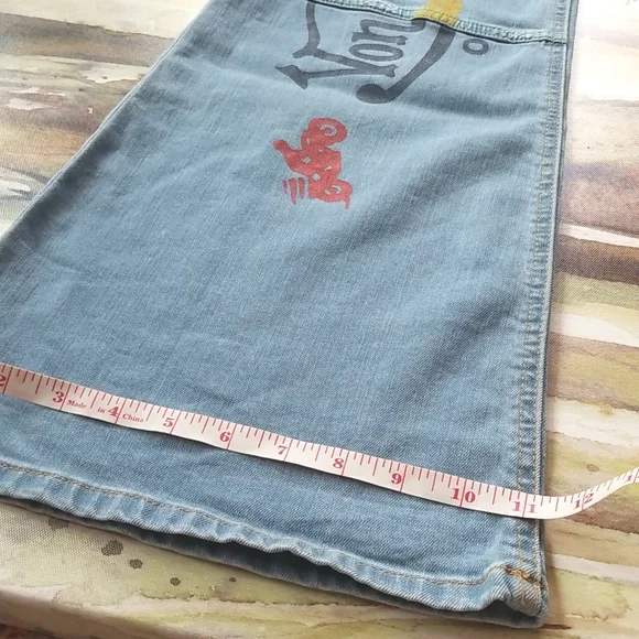 VON DUTCH Rare Ltd Ed 224/300 MOTO Collect Button Low Rise Luxury FLARE Jeans 28 - Picture 13 of 16